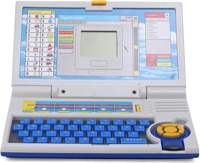 AESGOP Kids Learning Laptop Toy with Mouse English Alphabet(Blue)
