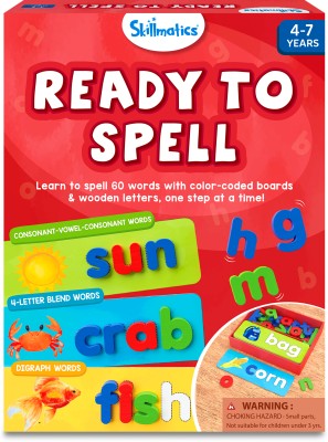 Skillmatics Ready to Spell Educational Toy for Preschoolers to Improve Vocabulary & Spelling(Multicolor)