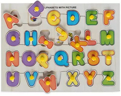 TOYVISION Best Creative Wooden Educational learning A To Z English Alphabets Board(1 Pieces)