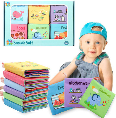 Verilux 6Pcs Baby Cloth Book Set Sensory Books for 6-12 Months Early Education Shower(Multicolor)