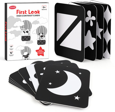 Aditi Toys Baby Vision Flash Cards – Non-Tearable Black & White High Contrast Book(Multicolor)