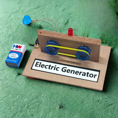 ERHIndia DIY Electric Generator Kit Working Model STEM Physics Experiment(Multicolor)