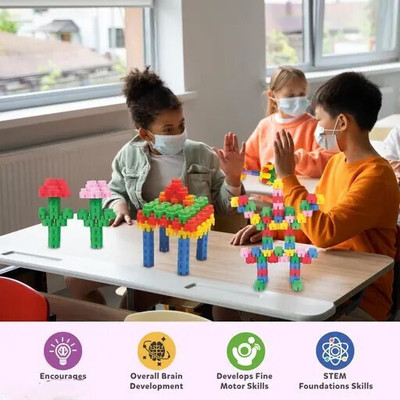 SPK HexaBlocks STEM Learning Hexagonal Building Toy for Kids(Multicolor)