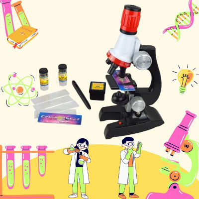 Zuuluzrs Very Best Science Microscope Educational Toy Microscope for Kids(Multicolor)