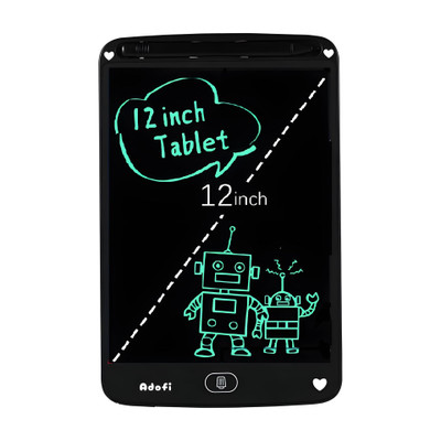 adofi 12 inch LCD Writing Tablet Drawing Pad Educational Gifts for Girls & Boys B1.4(Black)
