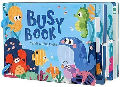 kidzoie Busy Book Educational Maths Activity Interactive Learning for Kids-Ocean theme(Multicolor)