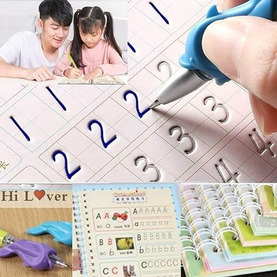 Magic Practice Copybook For Kids - Magic Practice Copybook Set For Kids – Reusable Handwriting Books For Alphabets, Numbers & Drawing (Ages 3+) Early Education Writing Practice Book - Sank Letters (4 Books With Pens)(Spiral, Kidz Play Zone) Magic Practice Copybook For Kids - Magic Practice Copybook Set For Kids – Reusable Handwriting Books For Alphabets, Numbers & Drawing (Ages 3+) Early Education Writing Practice Book - Sank Letters (4 Books With Pens)(Spiral, Kidz Play Zone)