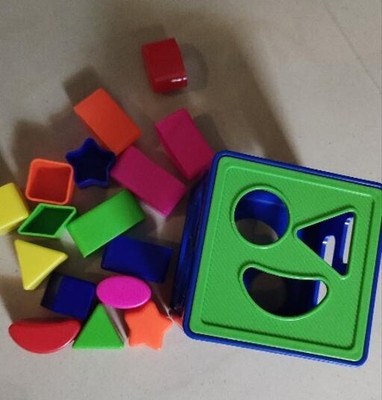 BHVMEY Shape Sorting Cube With 18 Shape And Different Color-CUBE BLUE-670-(Multicolor)