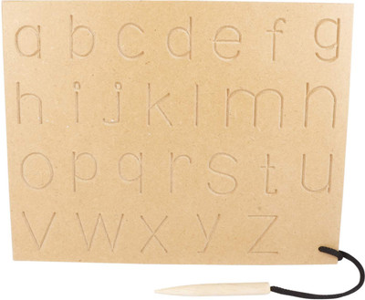 FORSIKHA ABC Trace Letters Small Alphabet Writing Practice Tracing Learning Board Slate(Beige)