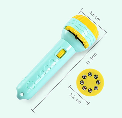 a.s.traders Mini Projector Torch with 3 Slides 24 Patterns Toy for kids YLW4(Yellow)