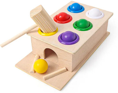 YUIOP - Knock The Ball - Pound a Ball Game For Toddlers - 6 Colorful Balls - Safe(Multicolor)