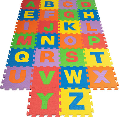 ZESTHOME A-Z Alphabet & 0-9 Number Puzzle Mat -36 Pcs Foam Tiles, 8mm Thick, 10cm Size(Multicolor)