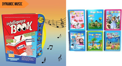 KC COLLECTION Gift Set: Study Book and Magic Water Drawing Book for Children's Education(Multicolor)
