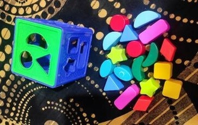 Dorytoys Shape Sorting Cube With 18 Shape And Different Color-CUBE BLUE-26(Multicolor)