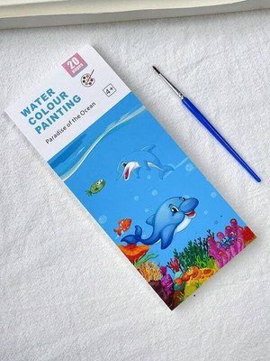 TRK HUB Color Magic Book for Kids Activity Books for Children 20 Page with Brush(Multicolor)