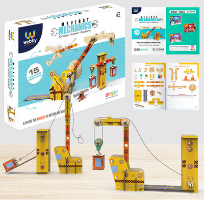 Webby DIY Wooden Physics Kit STEAM Learner Science Learning Educational Kit for Kids(Multicolor)