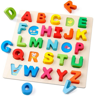 Alafi Wooden , smooth), plastic (knobs, vibrant colors shapes puzzles for learning(Multicolor)