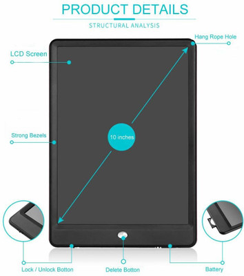 BMT LCD 8.5-inch Electronic Writing Pad/Tablet/Digital Slate/Drawing Board 509(Multicolor)