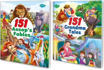 Sawan Present Set Of 2 Story Books | 151 Series | Aesop Fable & Grandma Tales(Perfect Binding, Manoj Publications Editorial Board)