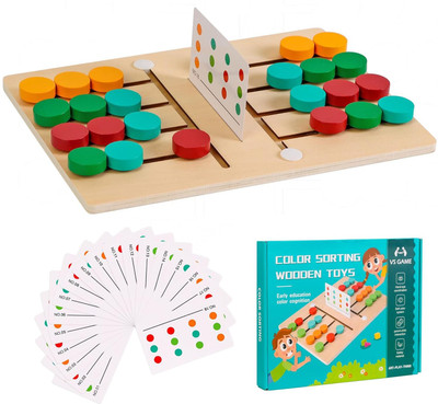 Nlive Color Matching Game Montessori Road Trip Activities for Kids Color Slide Puzzle(Multicolor)