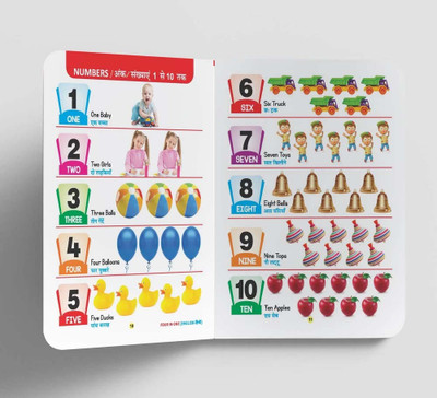 RITSKART 2025 New My First Board Book All In One English-Hindi Learning Book For Children(White)