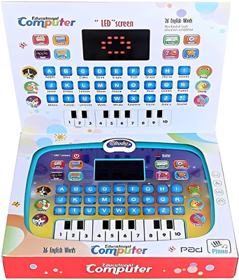 PRAYOSHA ENTERPRISE Educational Learning Kids Laptop Tablet Computer Plus Piano with led Screen Ab