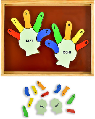 Smartcraft Learn the Counting Left Hand and Right Hand Puzzled Multicolour - 13 pieces(Multicolor)