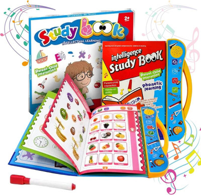 FUNBOX Musical Learning Study Book - Intelligence Book With Numbers,Letters & Poem-Kids(Multicolor)
