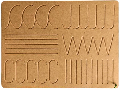 RCW Baby Alphabet Tracing Board with Pencil Wooden Writing Practice Slate for Kids(Brown)