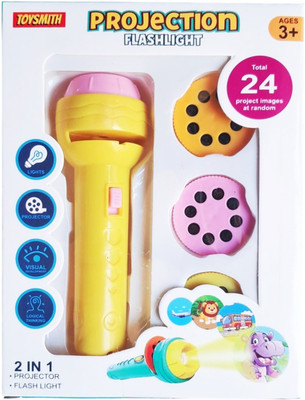 CRAZYGOL 3 Slides 24 Patterns Mini Projector Torch Slide Flashlight Light Toys for Kids(Multicolor)