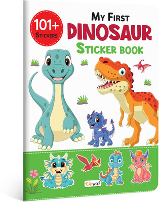 GO WOO My First Dinosaur Sticker Book : Exciting Sticker Book with 101+ Stickers(White)