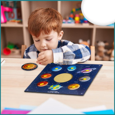 SHALAFI Solar System Puzzle Blocks Board Solar System With All Planet Outer Space Toy(Multicolor)