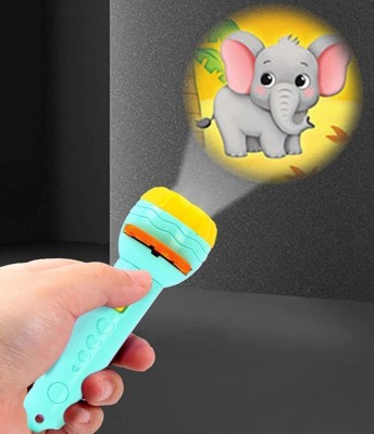 Meesaj Toy Projection Flashlight Torch - 3 Slides of Fun for Kids & Toddlers(Multicolor)