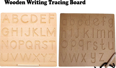SHALAFI Combo Capital Alphabet And Small Alphabet Writing Practice Tracing Boards Slates(Beige)