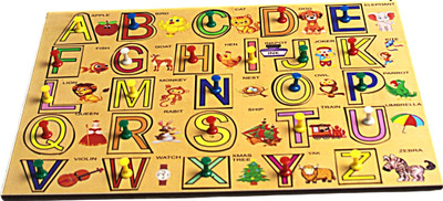 Techny Birds Wooden Alphabets, Letters Educational Learning Puzzle toy for Kids(Multicolor)