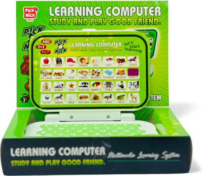 himanshu tex Learning Study Game Mini Computer Notebook Toy(Green)