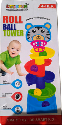 Tomar Creation Ball Drop and Roll Swirling Tower for Toddler(Multicolor)