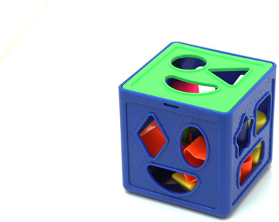 Dorytoys Shape Sorting Cube With 18 Shape And Different Color-CUBE BLUE-134(Multicolor)
