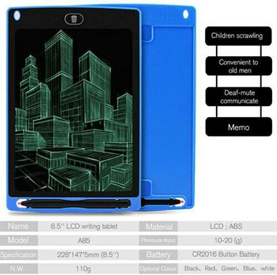 SBE LCD Writing Tablet Pad, 8.5 Inch Doodle Board with Pen, E-Note Pad Pack Of 1(Blue)