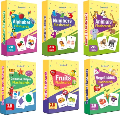 gurukanth Educational Flash Cards for kids Combo Set of 6(Multicolor)