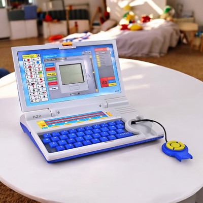 Kid Kraze Educational English Learner Laptop with Mouse for Kids 20 Activity Games Toy_61(Multicolor)