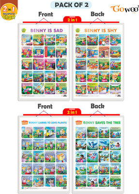 GO WOO Packof2|2IN 1BENNYISSAD&BENNY IS SHY&LEARNSTO LOVEPLANTS&BENNYSAVESTHETREEChart(Blue)