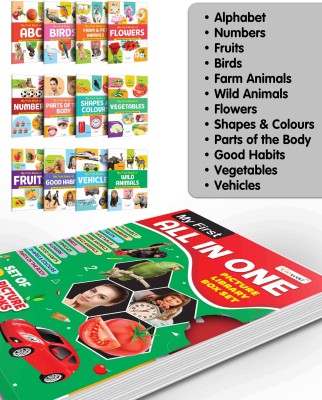 GO WOO Toddlers learning library box set (Green Edition) : set of 12 Books For Children(Grey)