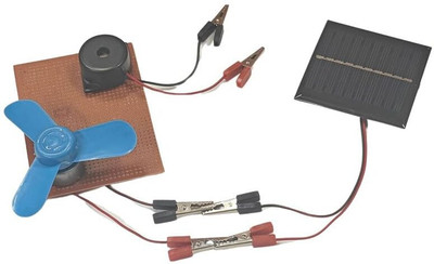 ERHIndia Solar panel Fan and Buzzer Science Project Working Model for School Kids,(Multicolor)