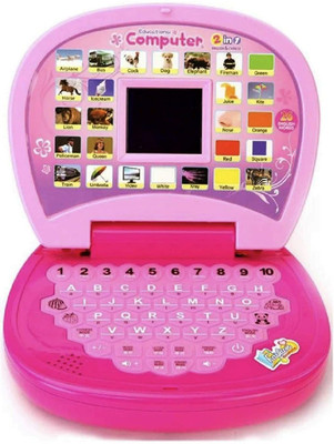 nilkanth Learning ABC And 123 Mini Laptop With LED Display And Music (Pink) (Pink)(Multicolor)
