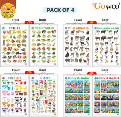 GO WOO Children Multicolor Wallpaper(51 cm x 73 cm, Pack of 4)