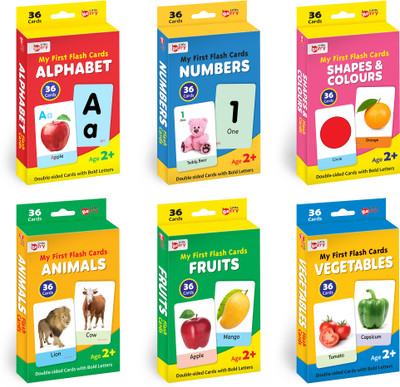 Little Berry My First Flash Cards for Kids (Set of 6): Learning & Educational Toy - 216 Cards(Multicolor)