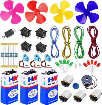 ShopNest DIY Science Experiment School Science Project dc Motor kit 51 Item(Multicolor)