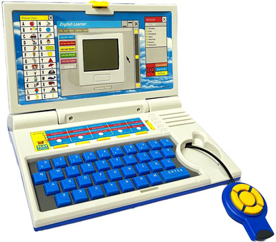 jmv English Learner Kids Educational Laptop with Mouse, Activities and Game (Blue)(Multicolor)