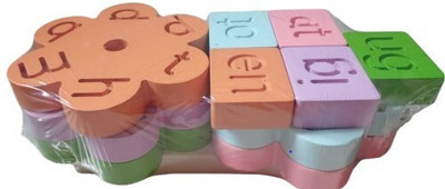 PLAYFULL Wooden 3 Words Alphabet Letter Puzzle(Multicolor)